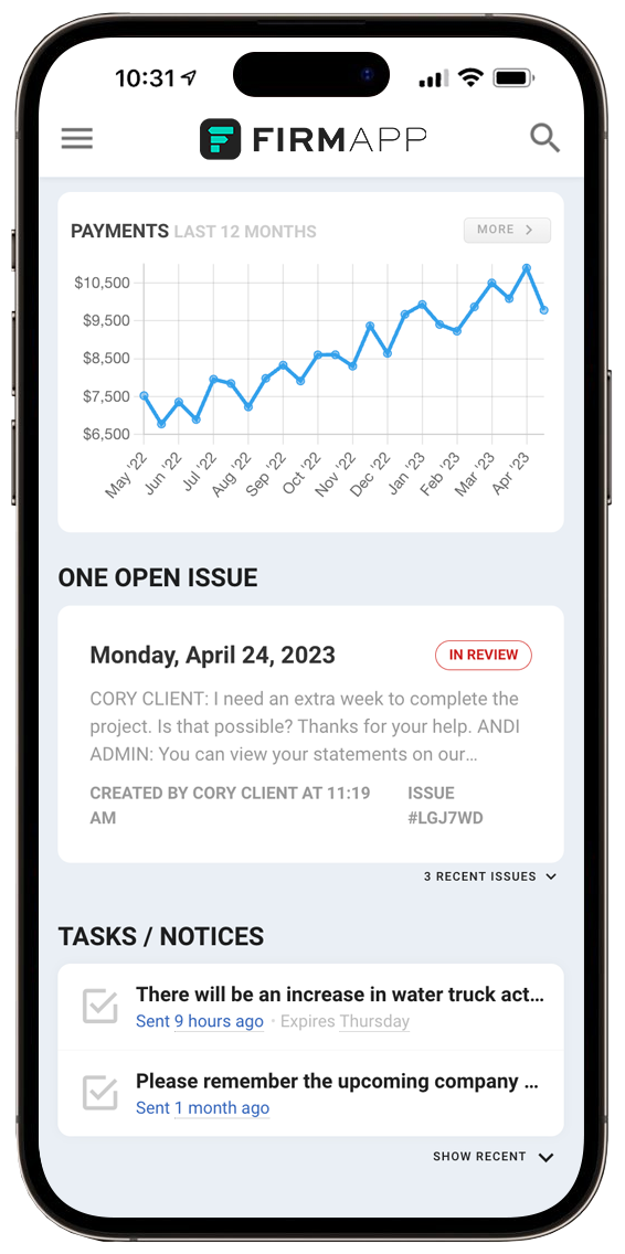 Mobile owner portal home