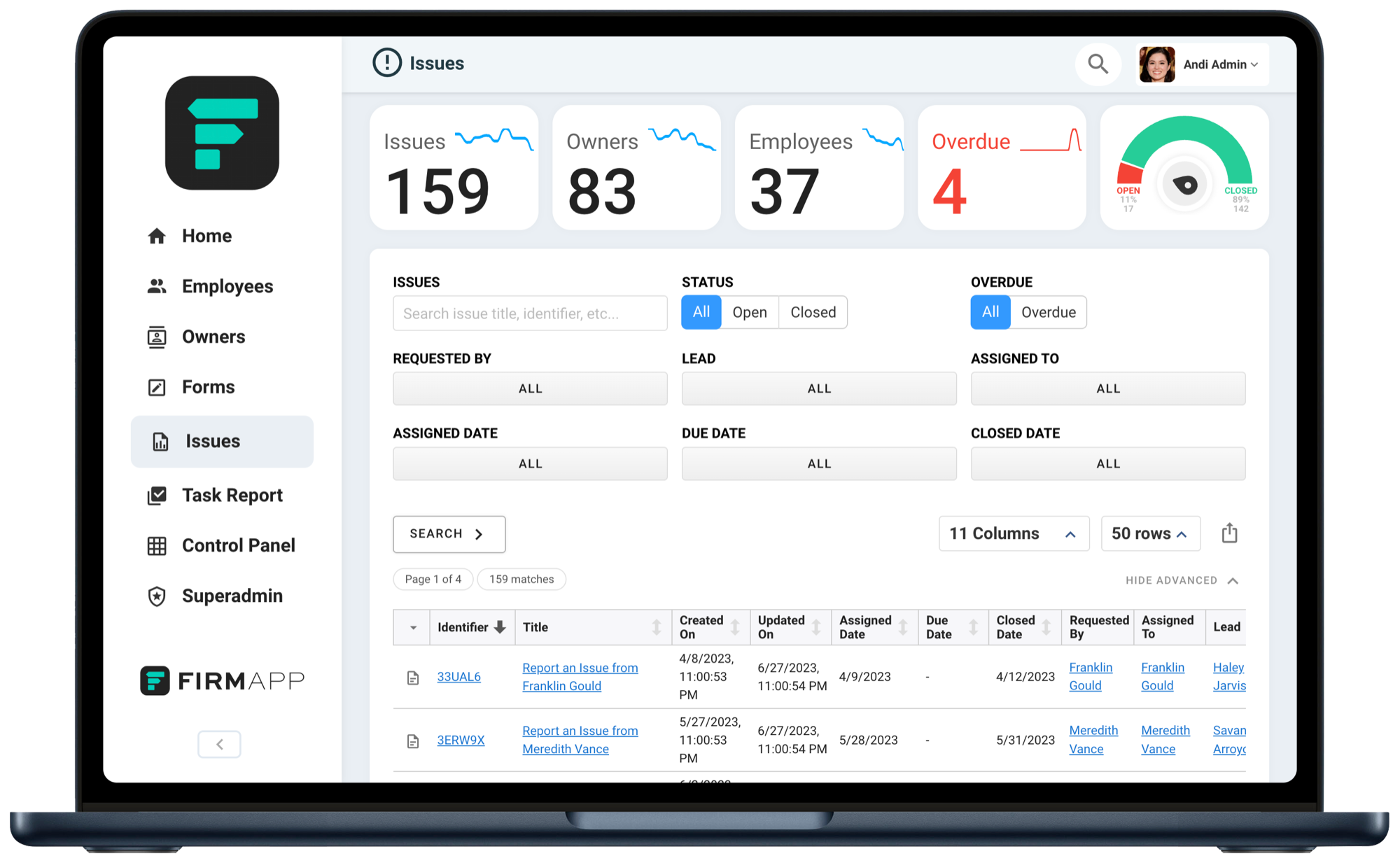 Unified ticket dashboard