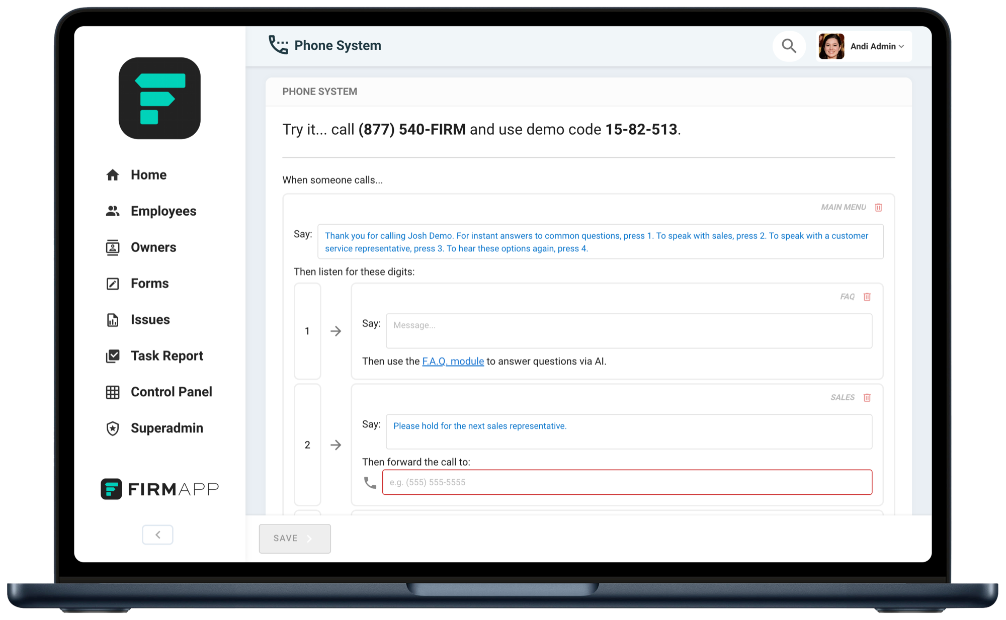Phone system configuration